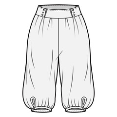 Sticker - Pants fashion flat sketch template