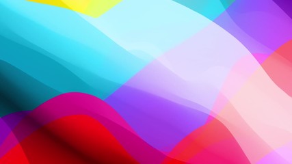 Wall Mural - looped animation. abstract colorful wavy background in bright red blue and violet colors. modern col