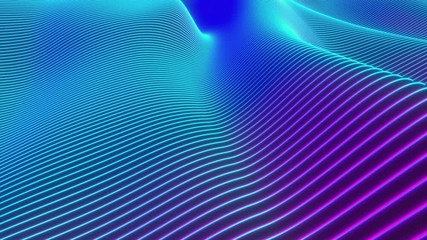Wall Mural - looped animation. abstract colorful wavy background in bright rainbow colors. modern colorful wallpa