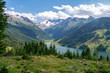 High Tauern National Park. Picturesque landscape with lake and mountains, Austria