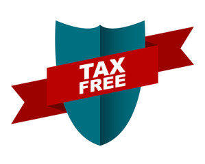 red vector banner tax free