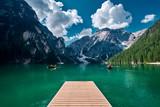 Fototapeta Do pokoju - The landscape around Lake Braies or Pragser Wildsee, Italy