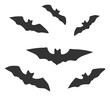 Vector halloween bats flat icon. Vector pictograph style is a flat symbol halloween bats icon on a white background.