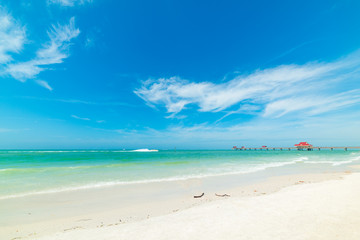 Wall Mural - White sand and turquoise water in Clearwater