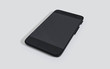 Modern dark black smartphone mobile 3d render illustration