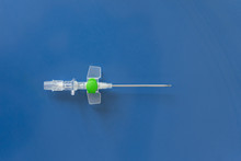 Peripheral Venous Catheter Placed On The Therapy Trolley In The Infirmary