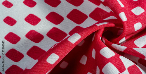 Texture Background Pattern Silk Fabric With A Pattern Of Red Squares On A White Background This Is A Heavy Square 100 Polyester Pattern That Fits Perfectly With Modern Buy This Stock