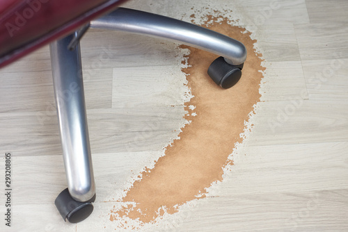 Damaged Laminate Floor From Office Chair Wheel Stock Photo Adobe - Do Office Chairs Damage Laminate Floors