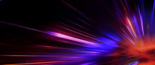 Panoramic High Speed Technology Concept, Light Abstract Background