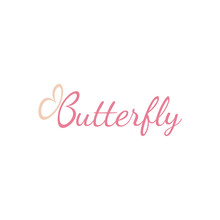 Beauty Butterfly Letter B Typography Logo Design