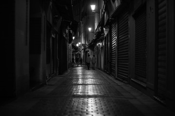 Canvas Print - Street photograph of the streets of France city of Nice