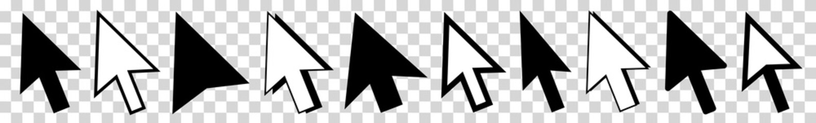Wall Mural - cursor | mouse arrow icon | computer mouse pointer | isolated transparent | click variations