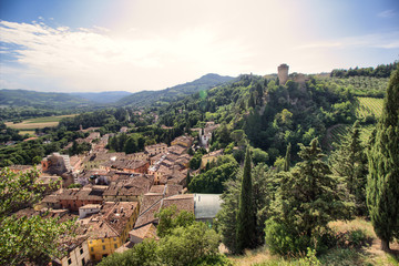 Wall Mural - Castle and Tower in Brisighella - Italy