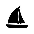 Sailboat icon, logo isolated on white background