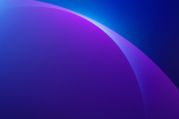 Wall Mural - abstract light blue violet curve graphic on dark background, copy space composition.