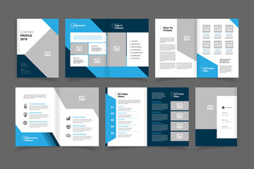 Canvas Print - company profile brochure vector design template. annual report vector design template