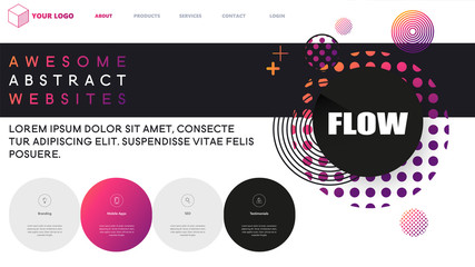 Wall Mural - Website template designs. Modern geometric design vector illustration concepts of web page design for website and mobile website development. Easy to edit and customize.