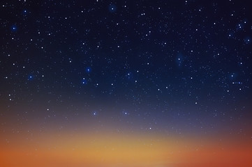Wall Mural - beautiful starry night sky on summer time ,stars background