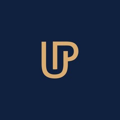 Canvas Print - letter u p logo template design vector, creative idea concept