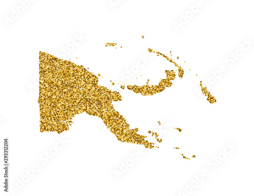 Fotografía Vector isolated illustration with simplified Papua New Guinea map