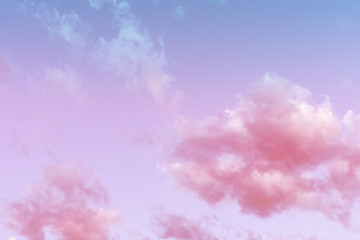 Pastel color pink clouds and sky at sunset. Beautiful pink sunset sky background for concept design