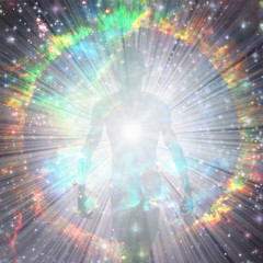 Wall Mural - shining aura and rays of light