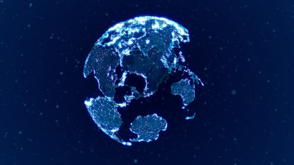 Wall Mural - Planet earth future technology business concept (3d illustration)