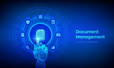 Wall Mural - dms. document management data system. corporate data management system. privacy data protection. bus
