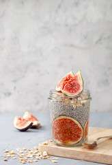 Poster - chia pudding with figs