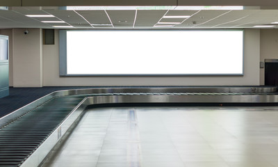 Wall Mural - Blank billboard posters in the airport.