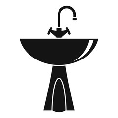 Sticker - Washbasin icon. Simple illustration of washbasin vector icon for web design isolated on white background