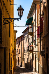 old town of piombino in italy