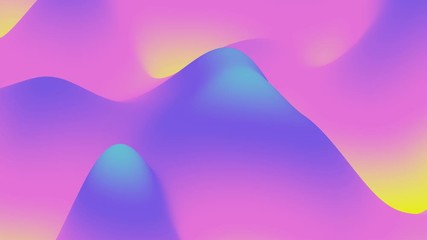 Wall Mural - looped animation. abstract colorful wavy background in bright rainbow colors. modern colorful wallpa