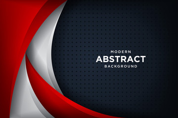 modern black background with 3d overlap layers effect. graphic design elements.