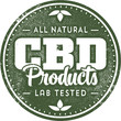 Natural CBD Hemp Oil Products Stamp