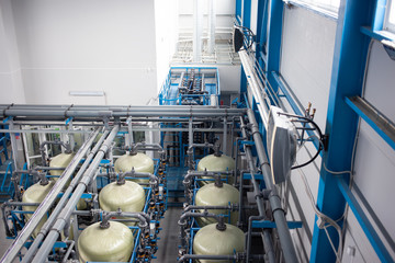 Industrial water filtration system panoramic view