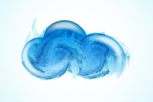 Cloud Storage Symbol Splash Watercolor Shine Logo Vector Image