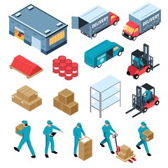 Sticker - Logistic Isometric Set