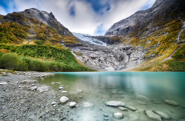 Wall Mural - melting jostedalsbreen glacier in norway - october 2019