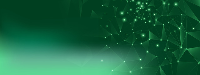 Wall Mural - technology poster. big data analysis. green 3d