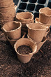 Biodegradable peat pots for organic farming food production