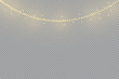 © Iskanderova.an - Glowing Christmas lights isolated realistic design elements. Garlands, Christmas decorations lights effects