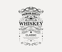 Vintage Premium Whiskey Label Banner Badges Set. Luxury Decoration Design. Collection Banner.