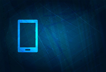 Wall Mural - Smartphone icon futuristic digital abstract blue background