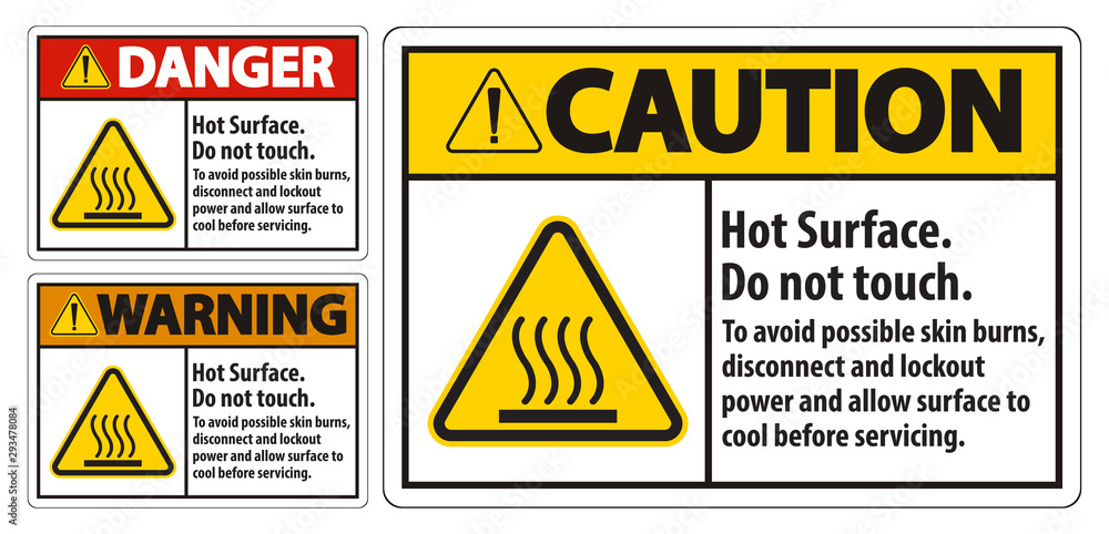 Hot Surface, Do Not Touch, To Avoid Possible Skin Burns, Disconnect And ...