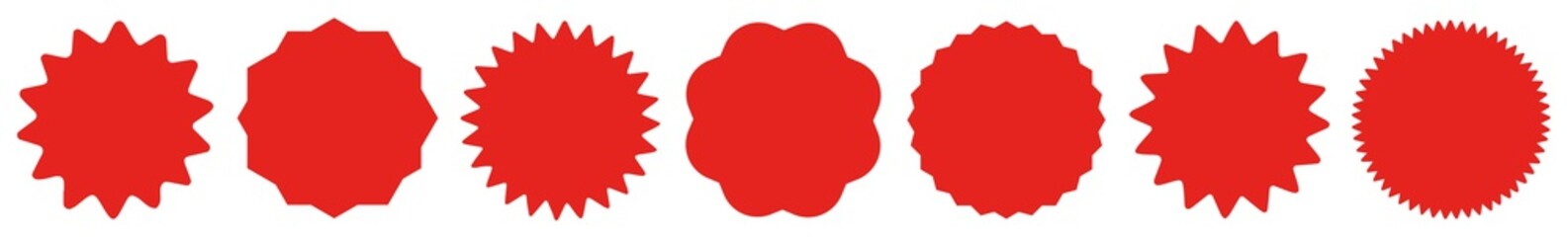 Wall Mural - label red | badge icon | price tag | sticker | logo variations