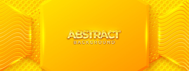 Wall Mural - modern textured background design in 3d style with orange color. can be used for posters, placards, 