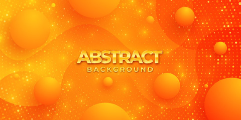 Wall Mural - modern textured background design in 3d style with orange color. can be used for posters, placards, 