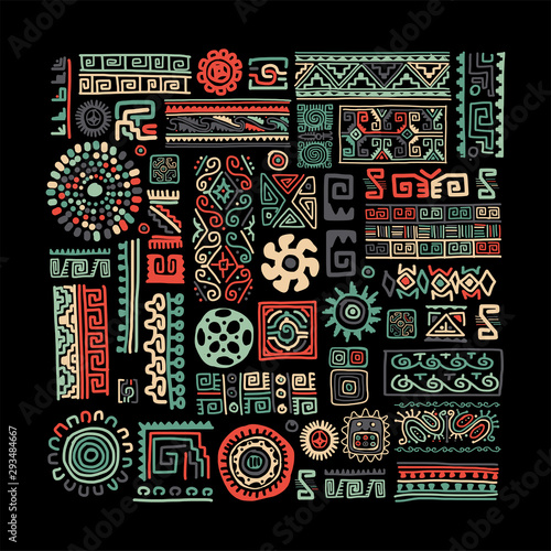 Photo Ethnic handmade ornament for your design