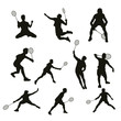 © adidesigner23 - Badminton Player Silhouettes